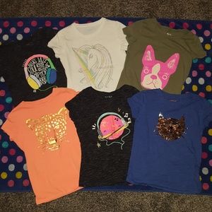 Girls size M(7/8) Cat & Jack tshirt lot